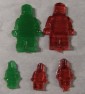 510sp Building Block Man Chocolate or Hard Candy Lollipop Mold